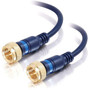 C2G Velocity Video Cable - 6 ft Video Cable - First End 1 x F Connector - Second End 1 x F-Type AudioVideo - Blue 27227