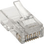 Tripp Lite Cat6 RJ45 Modular Plug for Round Stranded UTP Conductor 4-Pair, 100 Pack - 100 Pack - 1 x RJ-45 Network Male (N230-100-STR)