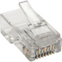 Tripp Lite Cat6 RJ45 Modular Plug for Round Stranded UTP Conductor 4-Pair 100 Pack - 100 Pack - 1 x RJ-45 Network Male N230-100-STR