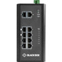 Black Box Industrial (8) 10/100/1000 PoE + (2) Gigabit Ethernet Switch - 10 Ports - Gigabit Ethernet - 10/100/1000Base-TX - 2 Layer - (LPH3100A)