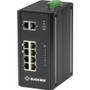 Black Box Industrial (8) 10/100/1000 PoE + (2) Gigabit Ethernet Switch - 10 Ports - Gigabit Ethernet - 10/100/1000Base-TX - 2 Layer - (Fleet Network)