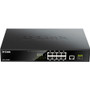 D-Link 10-Port Gigabit Rackmount PoE Switch - 8 Ports - 2 Layer Supported - Modular - 1 SFP Slots - Twisted Pair, Optical Fiber - 1U - (DGS-1010MP)