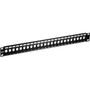 TRENDnet 24-Port Blank Keystone 1U Patch Panel 1U 19 Metal Rackmount Housing Recommended With TC-K25C6  TC-K50C6 Cat6 Keystone - TC-KP24
