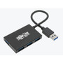 Tripp Lite USB 3.0 SuperSpeed Slim Hub, 5 Gbps - 4 USB-A Ports, Portable, Aluminum - USB - External - 4 USB Port(s) - 4 USB 3.0 - PC, (Fleet Network)