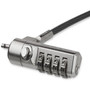 StarTechcom 65ft Laptop Cable Lock - 4 Digit Combination Anti-Theft Security Lock for K-Slot DesktopComputerDevice -Vinyl Coated - LTLOCK4D
