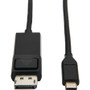 Tripp Lite U444-003-DP-BE USB-C to DisplayPort Adapter, M/M, Black, 3 ft. - 3 ft DisplayPort/Thunderbolt 3 A/V Cable for Smartphone, - (Fleet Network)