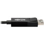 Tripp Lite U444-003-DP-BE USB-C to DisplayPort Adapter, M/M, Black, 3 ft. - 3 ft DisplayPort/Thunderbolt 3 A/V Cable for Smartphone, - (U444-003-DP-BE)