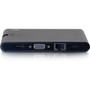 C2G USB C Portable Laptop Dock with HDMI VGA Ethernet USB-C USB-A SD Card Reader - for NotebookTablet PCDesktop PCSmartphone - 26916