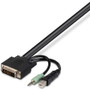 Belkin TAA DVI/USB/AUD SKVM CBL, DVI-D M/M; USB A/B, 6' - 6 ft KVM Cable for Computer, Server, KVM Switch, Keyboard/Mouse - First End: (F1D9012B06T)