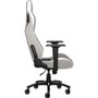 Corsair T3 RUSH Gaming Chair - Gray/White - For Gaming - Fabric, Nylon, Metal, Polyurethane Foam, Memory Foam - Gray, White (Fleet Network)