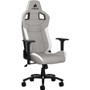 Corsair T3 RUSH Gaming Chair - Gray/White - For Gaming - Fabric, Nylon, Metal, Polyurethane Foam, Memory Foam - Gray, White (Fleet Network)