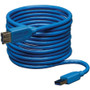 Tripp Lite USB 3.0 SuperSpeed Extension Cable - USB-A to USB-A, M/F, Blue, 16 ft - 16 ft USB Data Transfer Cable for Computer, Hard - (U324-016)