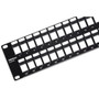 TRENDnet 48-Port Blank Keystone 2U HD Patch Panel 2U 19 Rackmount Housing HD Keystone Network Patch Panel Recommended With  Cat6 TC-KP48