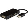 Axiom DisplayPortDVIHDMIVGA AudioVideo Adapter - 1 x DisplayPort 11a Digital AudioVideo Male - 1 x HDMI Digital AudioVideo 1 x 3N1DP2HVDK-AX