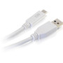 C2G 6ft USB 3.0 Type C to USB A - USB Cable White M/M - 6 ft USB/USB-C Data Transfer Cable for Tablet, Smartphone, Notebook - First 1 (28836)