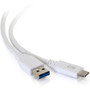 C2G 6ft USB 3.0 Type C to USB A - USB Cable White M/M - 6 ft USB/USB-C Data Transfer Cable for Tablet, Smartphone, Notebook - First 1 (Fleet Network)