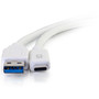C2G 6ft USB 30 Type C to USB A - USB Cable White MM - 6 ft USBUSB-C Data Transfer Cable for Tablet Smartphone Notebook - First 1 28836