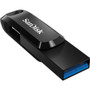 SanDisk Ultra Dual Drive Go USB Type-C - 128 GB - USB 3.1 Type C, USB Type A - 150 MB/s Read Speed - Black (SDDDC3-128G-G46)