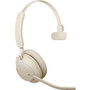 Jabra Evolve2 65 Headset - Mono - USB Type A - Wireless - Bluetooth - Over-the-head - Monaural - Supra-aural - Beige (Fleet Network)