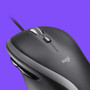 Logitech M500S Advanced Corded Mouse - Full-size Mouse - Optical - Cable - Black - USB - 4000 dpi - Tilt Wheel - 7 Button(s) (910-005783)