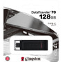 Kingston DataTraveler 70 USB-C Flash Drive - 128 GB - USB 3.2 (Gen 1) Type C - Black - Lifetime Warranty (DT70/128GB)
