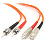 StarTech.com 1m Fiber Optic Cable - Multimode Duplex 62.5/125 - LSZH - ST /SC - OM1 - ST to SC Fiber Patch Cable - ST Male - SC Male - (Fleet Network)