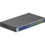 Netgear GS524UP Ethernet Switch - 24 Ports - 2 Layer Supported - 578.80 W Power Consumption - 480 W PoE Budget - Twisted Pair - PoE - (GS524UP-100NAS)