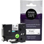 Premium Tape Label Tape - Alternative for Brother TZe-241 - 3/4" x 26' (18 mm x 8 m) - Black on White - 1 Pack (Fleet Network)