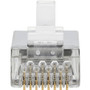 Tripp Lite Cat6 RJ45 Pass-Through FTP Modular Plug, 100 Pack - 100 Pack - 1 x RJ-45 Network Male - Clear - TAA Compliant (N232-100-FTP)