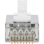 Tripp Lite Cat6 RJ45 Pass-Through FTP Modular Plug 100 Pack - 100 Pack - 1 x RJ-45 Network Male - Clear - TAA Compliant N232-100-FTP