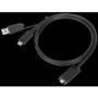 Targus 1M USB-C Male with Screw to USB-C Male Cable with USB-A Tether - 3.3 ft USB/USB-C Data Transfer Cable for Dock, Tablet, - First (ACC1133GLX)