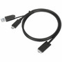 Targus 1M USB-C Male with Screw to USB-C Male Cable with USB-A Tether - 33 ft USBUSB-C Data Transfer Cable for Dock Tablet - First ACC1133GLX