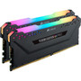 Corsair Vengeance RGB Pro 16GB 2 x 8GB DDR4 DRAM 3600MHz C16 Memory Kit - Black - For Motherboard Desktop PC - 16 GB 2 x 8GB - - CMW16GX4M2D3600C16