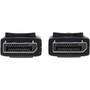 Tripp Lite P580AB-006 High-Speed DisplayPort Antibacterial Cable MM Black 6 ft - 6 ft DisplayPort AV Cable for AudioVideo Box P580AB-006