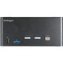 StarTech.com 2 Port Triple Monitor DisplayPort KVM Switch 4K 60Hz UHD HDR, DP 1.2 KVM Switch, 2-Pt USB 3.0 Hub, 4x USB HID, Audio, - 2 (Fleet Network)