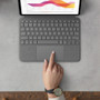 Logitech Combo Touch Keyboard/Cover Case Apple iPad Air (4th Generation), iPad Air (5th Generation) Tablet - Oxford Gray - Scrape Bump (920-010260)