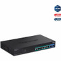 TRENDnet 10-Port Gigabit Web Smart PoE+ Switch - 8 Ports - Manageable - Gigabit Ethernet - 10/100/1000Base-T, 1000Base-X - TAA - 3 - - (Fleet Network)