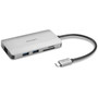 Kensington UH1400P USB-C 8-in-1 Driverless Mobile Hub - for NotebookTabletSmartphoneMonitor - Memory Card Reader - SD microSD - 85 K33820WW