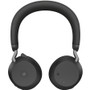 Jabra Evolve2 75 Wireless On-ear Stereo Headset - USB-A - For MS Teams - Black - Binaural - Ear-cup - 3000 cm - Bluetooth - 20 Hz to - (27599-999-999)