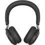 Jabra Evolve2 75 Wireless On-ear Stereo Headset - USB-A - For MS Teams - Black - Binaural - Ear-cup - 3000 cm - Bluetooth - 20 Hz to - (Fleet Network)