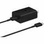 Samsung 15W Power Adapter with Cable C-to-C - 15 W - 120 V AC 230 V AC Input - 5 V DC2 A 9 V DC Output - Black EP-T1510XBEGCA