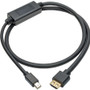 Tripp Lite P586-003-HD-V4A HDMI/Mini DisplayPort Audio/Video Cable - 3 ft HDMI/Mini DisplayPort A/V Cable for Monitor, Audio/Video TV, (P586-003-HD-V4A)
