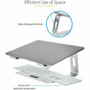 StarTechcom Laptop Stand for Desk Supports 5kg  11lb Aluminum Silver Ergonomic Laptop Riser Portable Laptop Holder for Desk - - LAPTOP-STAND-SILVER