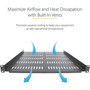 StarTechcom 1U Vented Server Rack Cabinet Shelf - Fixed 20 Deep Cantilever Rackmount Tray for 19 DataAVNetwork Enclosure wCage - SHELF-1U-20-FIXED-V