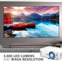 ViewSonic LS550WH Short Throw DLP Projector - 16:10 - Ceiling Mountable, Floor Mountable - White - 1280 x 800 - Front, Ceiling - 30000 (LS550WH)