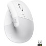 Logitech Lift Vertical Ergonomic Mouse Off-white - Optical - Wireless - BluetoothRadio Frequency - Off White - USB - 4000 dpi - - 6 910-006469