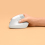 Logitech Lift Vertical Ergonomic Mouse Off-white - Optical - Wireless - BluetoothRadio Frequency - Off White - USB - 4000 dpi - - 6 910-006469