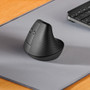 Logitech Lift Left Vertical Ergonomic Mouse (Graphite) - Optical - Wireless - Bluetooth/Radio Frequency - Graphite - USB - 4000 dpi - (910-006467)