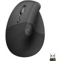 Logitech Lift Left Vertical Ergonomic Mouse Graphite - Optical - Wireless - BluetoothRadio Frequency - Graphite - USB - 4000 dpi - 910-006467