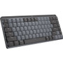 Logitech MX Mechanical Mini Minimalist Wireless Illuminated Keyboard (Clicky) (Graphite) - Wireless Connectivity - Bluetooth/RF - ft - (Fleet Network)